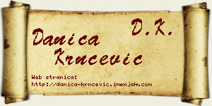 Danica Krnčević vizit kartica